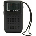 Portable Radio AIWA Pocket Radio with Earphones Black
