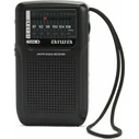 Portable Radio AIWA Pocket Radio with Earphones Black