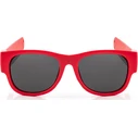Sunfold Mundial Spain Ανδρικά Γυαλιά Ηλίου με Κόκκινο Κοκκάλινο Σκελετό και Γκρι Φακό