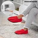 InnovaGoods Microwavable Slippers Red