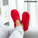 InnovaGoods Microwavable Slippers Red