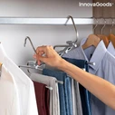 InnovaGoods Havser Κρεμάστρα Ντουλάπας για Παντελόνια Μεταλλική Ασημί V0103543