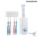 Bathroom Organizer Dispenser with Toothbrush Holder InnovaGoods Diseeth
