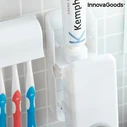 Bathroom Organizer Dispenser with Toothbrush Holder InnovaGoods Diseeth