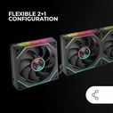 Mars Gaming Case Fan MF LINKFINITYKIT2 120 mm ARGB Black