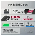 AXAGON EEM2-SC M.2 SSD Enclosure USB-C (Black)