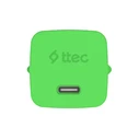 ttec SmartCharger GAN 45W PD Travel Fast Charger+ USB-C - USB-C 3A Cable Neon Green (2SCG45CNY) (TTEC2SCG45CNY)
