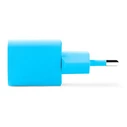 TTEC Φορτιστής Ταξιδιού SmartCharger GaN 20W PD USB C με Καλώδιο USB C 3A 120cm Neon Blue