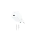 TTEC SmartCharger Travel Charger 20W PD GAN USB-C Lightning Cable 150cm White