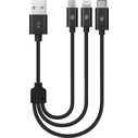 TTEC Καλώδιο Φόρτισης Alumicable Mini Trio 30 cm 2DK31