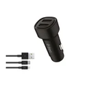 Car Charger TTEC SmartCharger Duo 3.1A Dual USB with Lightning and USB-C Cable