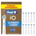 Oral‑B iO Ultimate Clean Ανταλλακτικές κεφαλές 10τμχ (λευκές, ανώτερη αφαίρεση πλάκας)