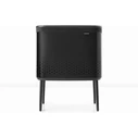Καλάθι απλύτων Brabantia Bo Laundry Bin 60 L Matt Black με αφαιρούμενο βαμβακερό σάκο