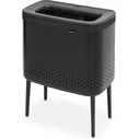 Καλάθι απλύτων Brabantia Bo Laundry Bin 60 L Matt Black με αφαιρούμενο βαμβακερό σάκο