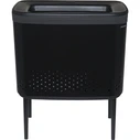 Καλάθι απλύτων Brabantia Bo Laundry Bin 60 L Matt Black με αφαιρούμενο βαμβακερό σάκο