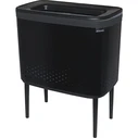 Καλάθι απλύτων Brabantia Bo Laundry Bin 60 L Matt Black με αφαιρούμενο βαμβακερό σάκο