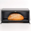 Δοχείο ψωμιού Brabantia Klappbrotkasten Front eckig μαύρο ματ με ανακλινόμενη πρόσοψη