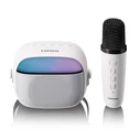 Bluetooth Speaker with Wireless Microphone RGB Lighting and Karaoke Function LENCO BTC 020WH