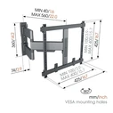 Vogel's ELITE TVM 5445 Wall Mount (Black) - Swiveling, up to 65"