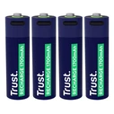 Trust Επαναφορτιζόμενες Μπαταρίες AA Li-ion 1700mAh 1.5V 4τμχ