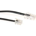 Microconnect Modular RJ11 to RJ45 Cable 2m Black (6P4C - 8P4C) MPK452S