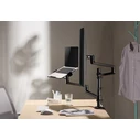 Gembird MA-DA-04 Dual Monitor Mount with Notebook Tray (Black)