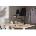 Gembird MA-DA-04 Dual Monitor Mount with Notebook Tray (Black)