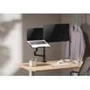 Gembird MA-DA-04 Dual Monitor Mount with Notebook Tray (Black)