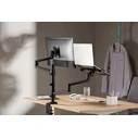 Gembird MA-DA-04 Dual Monitor Mount with Notebook Tray (Black)