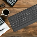 Gembird KB-MCH-05 Multimedia USB Keyboard - Slim "chocolate-style", Black, US Layout, USB-A & USB-C