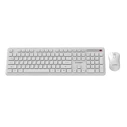 Gembird Slim Pro Wireless Keyboard & Mouse Set US English White