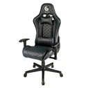 Gembird Καρέκλα Gaming PVC Δέρμα Με Μαξιλάρια Μαύρη