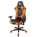 Gembird Καρέκλα Gaming PVC Leather με Μαξιλάρια Μαύρο Πορτοκαλί