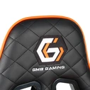 Gembird Καρέκλα Gaming PVC Leather με Μαξιλάρια Μαύρο Πορτοκαλί