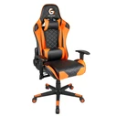 Gembird Καρέκλα Gaming PVC Leather με Μαξιλάρια Μαύρο Πορτοκαλί