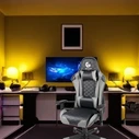 Gaming Chair Gembird PVC Leather Black Grey