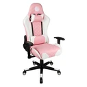 Gaming Chair Gembird PVC Leather White Pink
