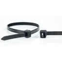 WKK Plastic Cable Ties, Black, UV-stabilized, 370 x 4.8 mm, 100 pcs