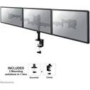 NEOMOUNTS SELECT Flat Screen Desk Mount for 3x 10-27 inches, Clamp/Grommet, Black — NewStar NM-D135D3BLACK