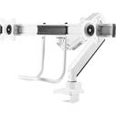 NewStar Neomounts NM-D775DXWHITE Dual Monitor Desk Mount (Clamp/Grommet) up to 32" - White