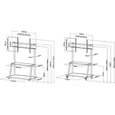 Neomounts NS-M4000BLACK Floor TV Stand for 60-105" TVs - Black