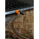 Xtorm Braided / Spiral USB 2.0 Cable USB-C male - USB-C 240W PD Πορτοκαλί 1.5m MOB.ACC.00649