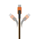 Xtorm Braided / Spiral USB 2.0 Cable USB-C male - USB-C 240W PD Πορτοκαλί 1.5m MOB.ACC.00649