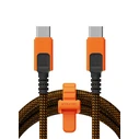 Xtorm Braided / Spiral USB 2.0 Cable USB-C male - USB-C 240W PD Πορτοκαλί 1.5m MOB.ACC.00649