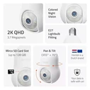 Hombli IP Κάμερα Λάμπα E27 Wi-Fi 3.7MP (Κρυφή Κάμερα Παρακολούθησης)