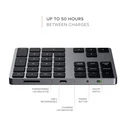 Satechi Aluminum Extended Ασύρματο Bluetooth Αριθμητικό Πληκτρολόγιο - Γκρι