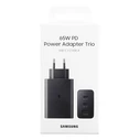 Samsung Φορτιστής Τοίχου 65W 2x USB-C + 1x USB-A Μαύρο (EP-T6530NBEGEU)