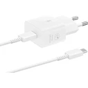 Samsung 25W USB-C Wall Charger with USB-C to USB-C Cable White (EP-T2510X)