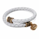 Alex and Ani Women's Leather Bracelet VW453RG 20cm - White