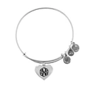 Γυναικείο Βραχιόλι Alex and Ani με σχέδιο Καρδιά 20 cm (A15EB02SS)